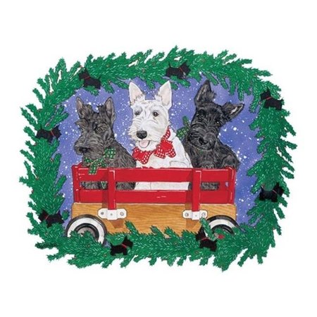 PIPSQUEAK PRODUCTIONS Pipsqueak Productions C805 Holiday Boxed Cards- Scottish Terriers C805